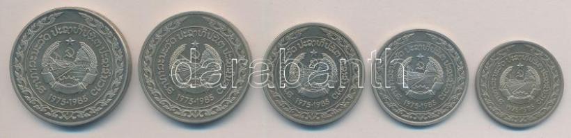 Laosz 1985. 1K-50K (5xklf) T:1,1- (eredetileg PP)
Lao 1985. 1 Kip - 50 Kip (5xdiff) C:UNC,AU (origi...