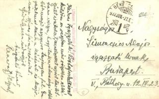 1932 Békéscsaba, Községi felső kereskedelmi iskola, Takáts Kálmán, Fekete Sándor, Árvay üzlete, Drog...