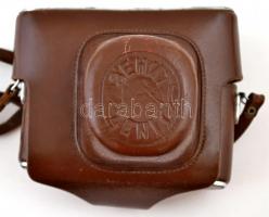 Zenit-E fényképezőgép, Helios-44 2/58 objektívvel, eredeti bőr tokjában, működőképes állapotban / Vi...