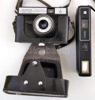 2 db filmes fényképezőgép: Smena Symbol, sérült tetővel eredeti tokjában, Ansco 688 pocket fényképező
