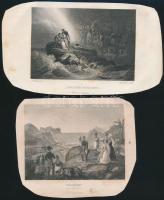 cca 1830-40 6 db Napoleon témájú metszetek (acélmetszet, rézmetszet), körbevágottak, foltosak, 9x13 ...