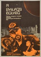 1981 Gyilkos bolygó, amerikai film plakát, főszerepben: Sean Connnery, hajtott, 56×38 cm