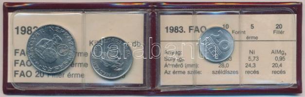 1983. 20f Al + 5Ft Ni + 10Ft Ni "FAO" sor, eredeti tokban tanúsítvánnyal T:BU 
Adamo EM69...