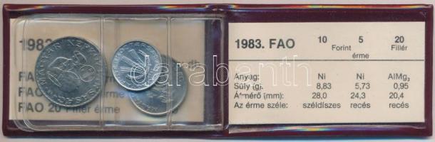 1983. 20f Al + 5Ft Ni + 10Ft Ni "FAO" sor, eredeti tokban tanúsítvánnyal T:BU 
Adamo EM69...