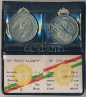 1981. 100Ft Cu-Ni + 5L Cu-Ni "Bulgária 1300 éves" magyar-bolgár közös kiadás, eredeti tokb...