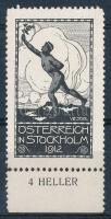 1912 Stockholm olimpia levélzáró, ritka