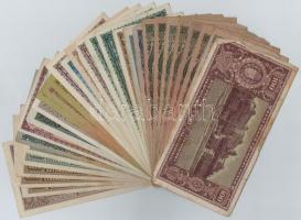 Vegyes: 30db-os pengő bankjegy tétel T:II-III