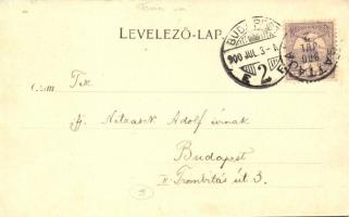 1900 Detta, Ghedu, Deta; építkezőfélben lévő római katolikus templom 1899-ben / church in constructi...