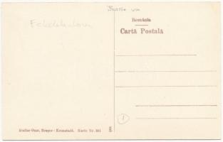 Feketehalom, Zeiden, Codlea; Fő tér, templom, Vendéglő a Schwarzburg-hoz. Atelier Gust / main square...