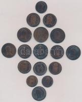 1800. 1kr Cu (4x) "B" és "S" verdejelek + 1812S 1/2kr Cu + 1812. 1kr Cu (5x) &qu...