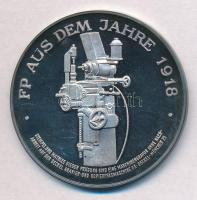 NSZK ~1970. München gegr. 1158 - Deutsches Museum - Decker gegr. 1903 / FP aus dem jähre 1918 jelzett Ag emlékérem, dísztokban (24,91g/0.999/40mm) T:1 (eredetileg PP)
