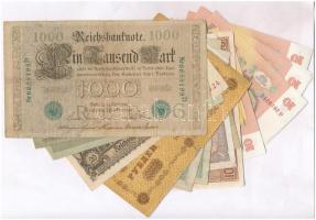 Vegyes: 26db-os világpénz gyűjtemény, közte szovjet, kínai és német bankjegyek T:II-III-
Mixed: 26p...