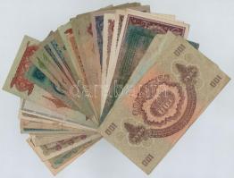 Vegyes: 35db-os korona-pengő-forint bankjegy tétel T:I-,II,III