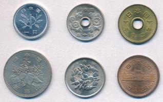 Japán 1990. 1s-500Y (6xklf) T:1- Japan 1 Sen - 500 Yen (6xdiff) C:AU