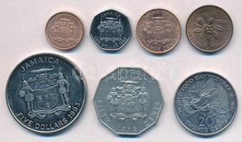 Jamaica 1973-1995. 1c-5$ (7xklf) T:1-,2
Jamaica 1973-1995. 1 Cent - 5 Dollars (7xdiff) C:AU,XF