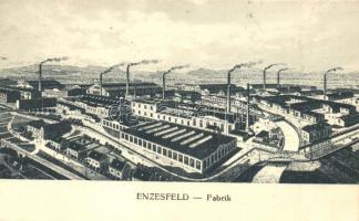 Enzesfeld, Fabrik (Metallwerke) / metal factory. The writer of the letter is a Hungarian worker who worked in the reconstruction of the factory after it was destroyed in 1944 (sent in 1958)