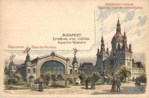 Budapest XIV. Ezredéves Országos Kiállítás, Gépcsarnok, Közlekedési csarnok, 2 Kr barna Ga. s: Morelli, Dörre T.