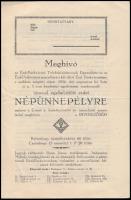 1934 Meghívó füzet az Érd-Parkváros tánccal egybekötött erdei népünnepélyére, fényképes településbemutatóval, 12p