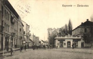 Kaposvár, Zárda utca, borbély, fodrász, dohány üzlet (EK)