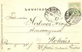 1907 Kaposvár, M. k. honvéd laktanya, katonák. Gerő Zsigmond kiadása