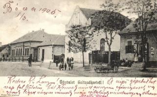 1905 Soltvadkert, utcakép és zsinagóga, Stern Mór üzlete és saját kiadása. Nagyon ritka! / synagogue. very rare!