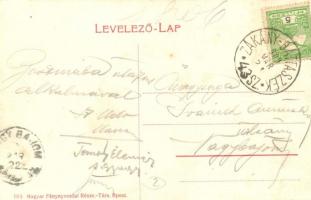 1909 Somogyszob, Brehm villa, veteményes kert + Zákány-Bátaszék 43. sz. vasúti pecsét