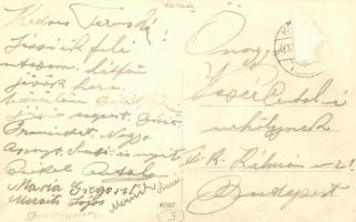 1935 Kőszeg, Dörner Ferenc vendéglője a Fehér Bárányhoz, étterem, "bemenet a kertbe" tábla...