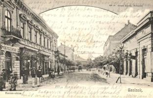 1904 Szolnok, Baross utca, gyógyszertár. Divald Károly 686. sz. (EK)