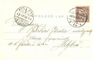 1900 Boldog Karácsonyi Ünnepeket! Mikulás / Christmas greeting card, Saint Nicholas. No. 5299. litho