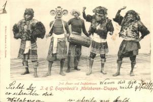 1900 I. & G. Hagenbecks Malabaren-Truppe, Ind. Feuer- und Teufelstänzer / indigenous fire and devil dancers