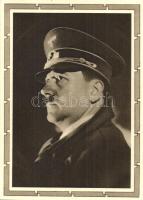 Adolf Hitler. German NSDAP Nazi Party propaganda, swastika frame. 6+19 Ga.