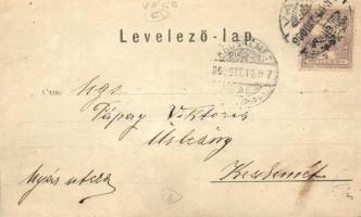 1900 Vága, Váhovce; sakkverseny a résztvevőkkel / chess game with the players. group photo (EK)