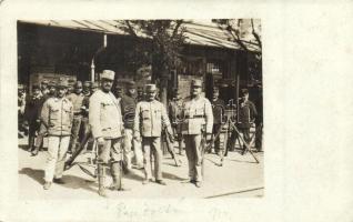 1914 Pap Zoltán ezredes katonákkal / WWI K.u.K. military, colonel with soldiers. photo