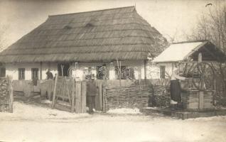 5 db első világháborús osztrák-magyar katonai fotó lap egy falu életéből / 5 WWI K.u.K. military photos of the life of a a village