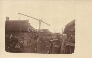 5 db első világháborús osztrák-magyar katonai fotó lap egy falu életéből / 5 WWI K.u.K. military pho...