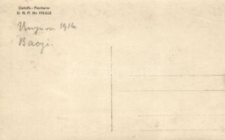 5 db első világháborús osztrák-magyar katonai fotó lap egy falu életéből / 5 WWI K.u.K. military pho...