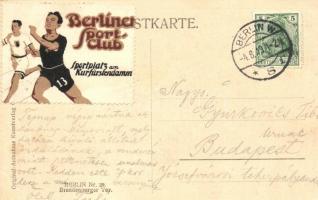 Berlin, Brandenburger Tor / gate + Berliner Sport Club sticker on the backside (EK)