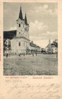 1903 Vác, Szentháromság templom és szobor. Divald Károly 159.