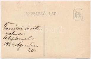 1924 Tamási, Hősök szobra leleplezési ünnepsége. Mozolányi István plébános beszéde. Eredeti fotó fel...