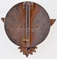 Német Harmadik Birodalom 1944. "Reichssieger" ezüstözött, zománcozott fém Hitlerjugend jel...