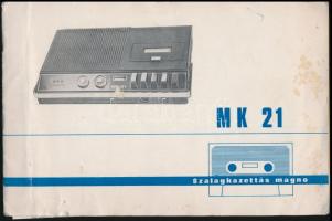 1969-1976 Budapesti Rádiótechnikai Gyár 2 db kazettás magnó használati utasítása (MK-21, MK 25A - MK...