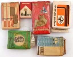 5 db retro cigaretta:Vidia, Velence, Kossuth, Marlboro, DB, néhány nyitott állapotban