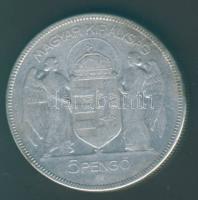 1930. 5P Ag "Horthy jobbra" T:3