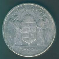 1930. 5P Ag "Horthy jobbra" T:3