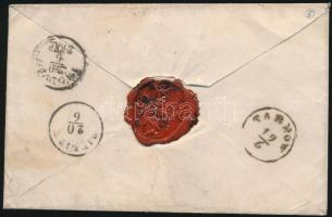 ~1862 15kr on cover "EPERJES" ~1862 15kr levélen "EPERJES"