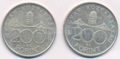 1994. 200Ft Ag "Deák" (2x) T:2