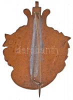 ~1930-1940. "N.I.D.K. (Nagykőrösi Iskolai Daloskör)" zománcozott fém jelvény, hátoldalán &...