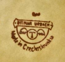 Dittmar Urbach mázas kerámia tétel 3 db, váza, tálka, fogpiszkálótartó, hibátlan, m:6-21 cm