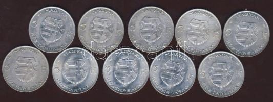 1947. 5Ft Ag (10x) "Kossuth" T:2,2/3