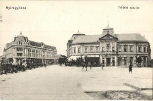 Nyíregyháza, Fő tér, Szarvady Mihály üzlete, fodrászat. Szántó Ernő kiadása